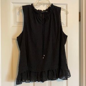 Black sheer tank top